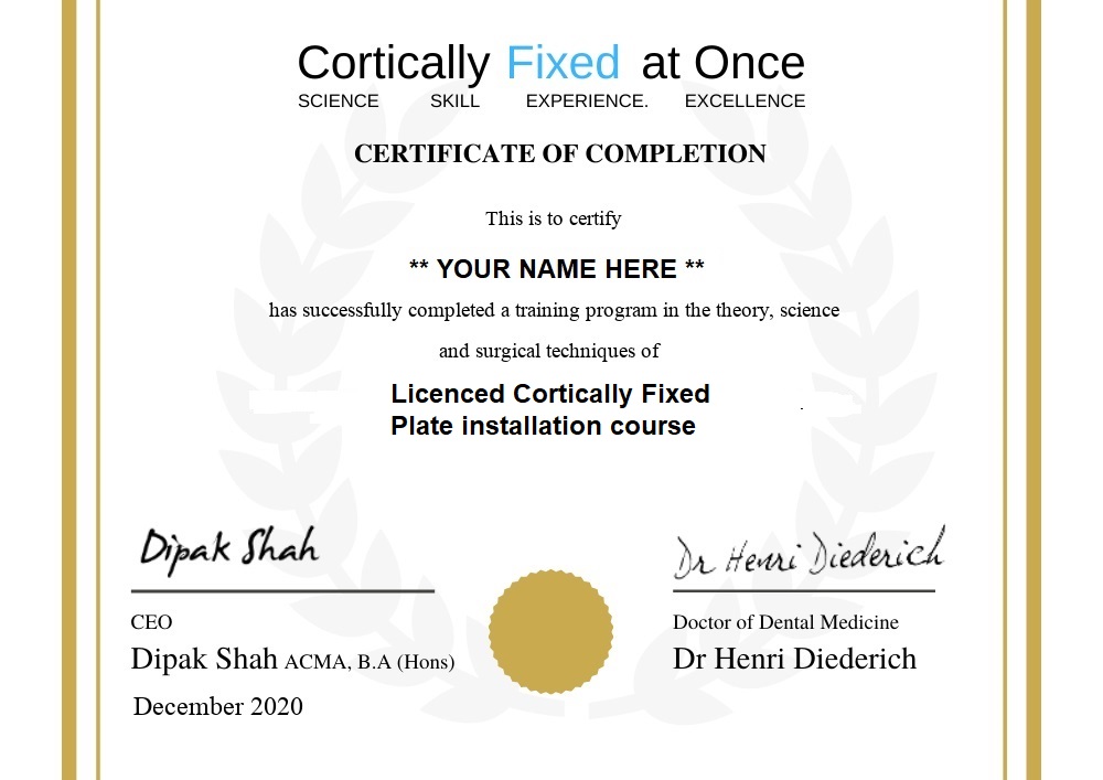 CF@O certificate
