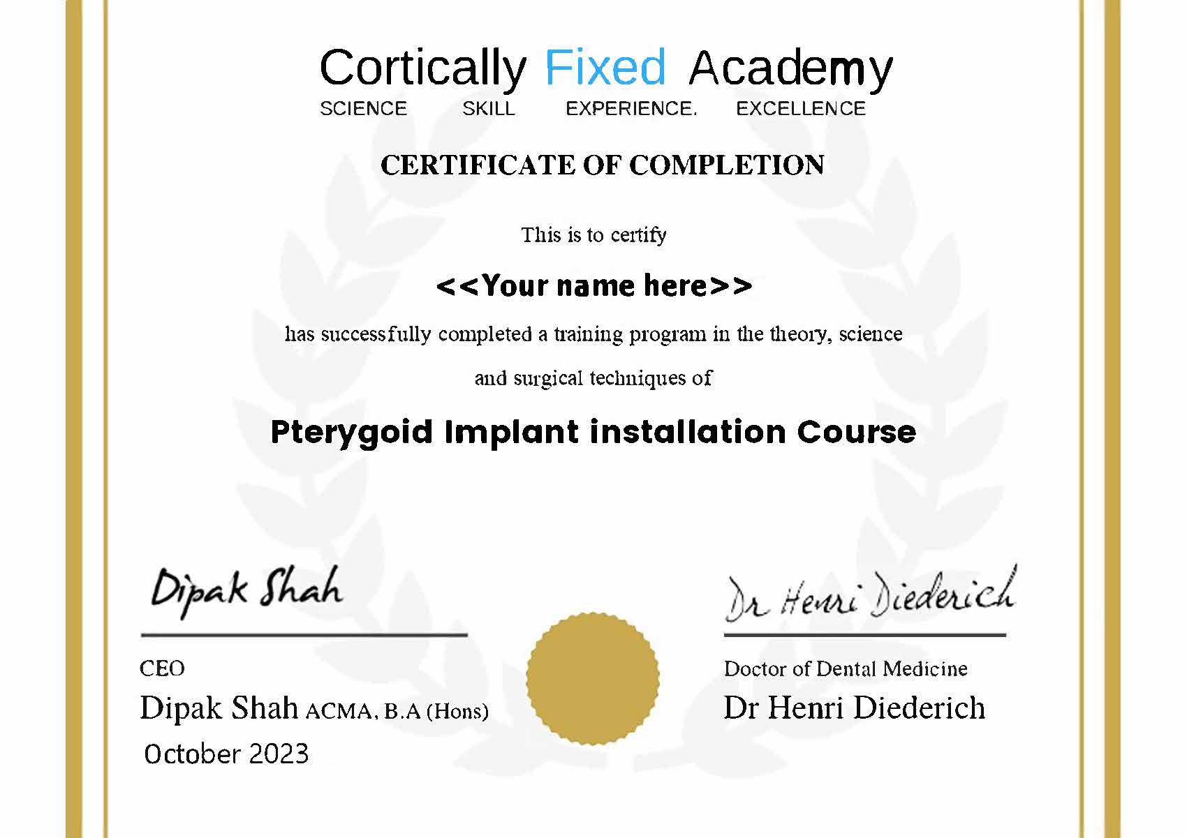 certificate