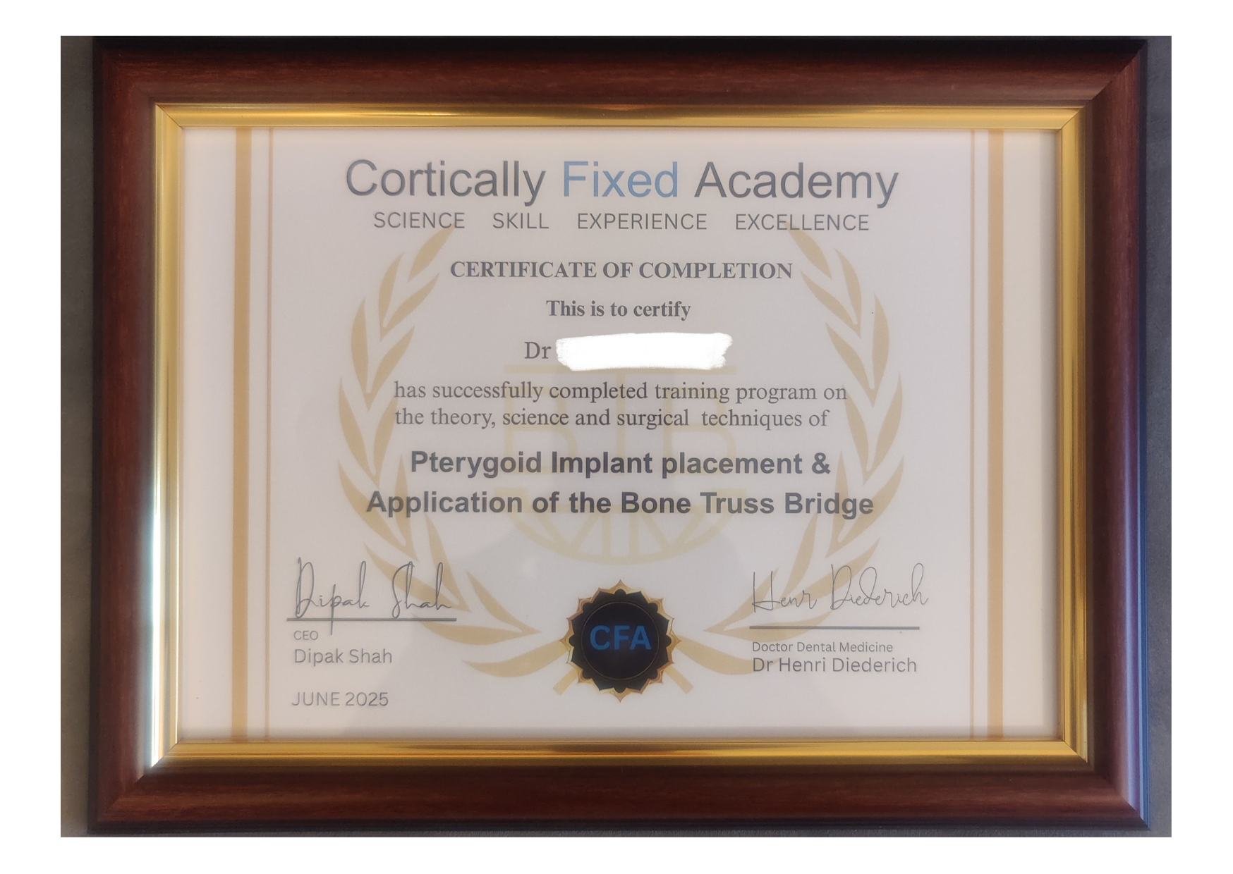 CFA Certificate Blur v2