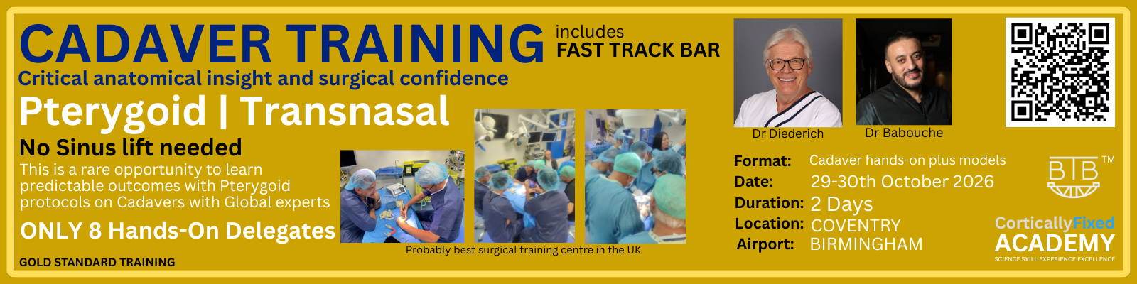 Gold Cadaver Pterygoid v3 Pterygoid Implant training on Cadavers with Dr Henri Diederich