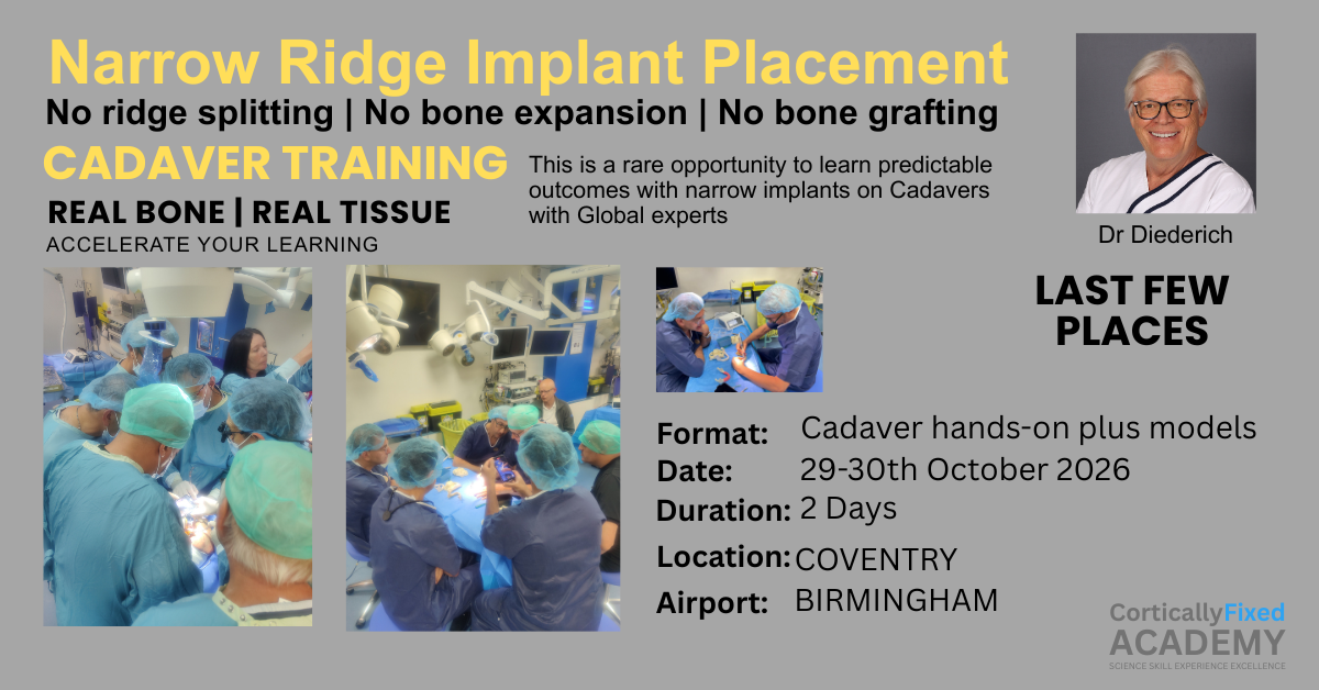 No ridge split No bone expansion Dr Diederich